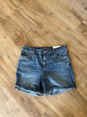American Eagle Outfitters Blue Rolled-Hem Denim Shorts